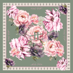 Printed floral green Scarf