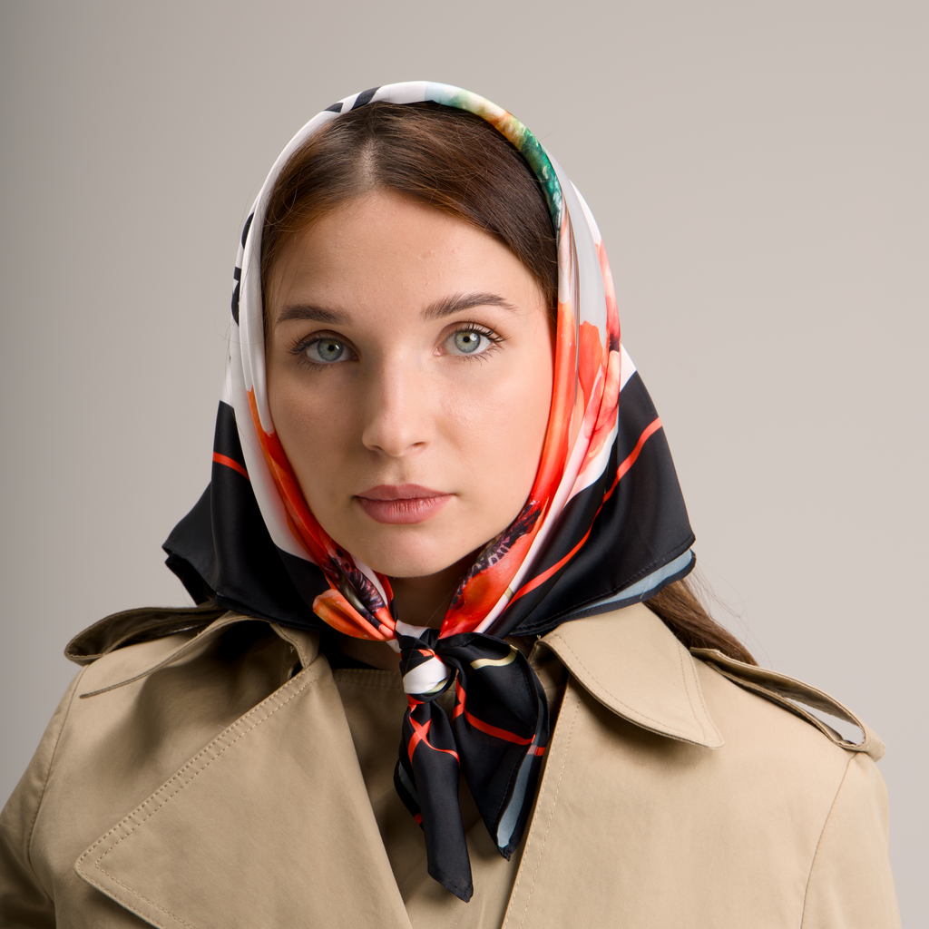 Pace della natura Scarf - black & red