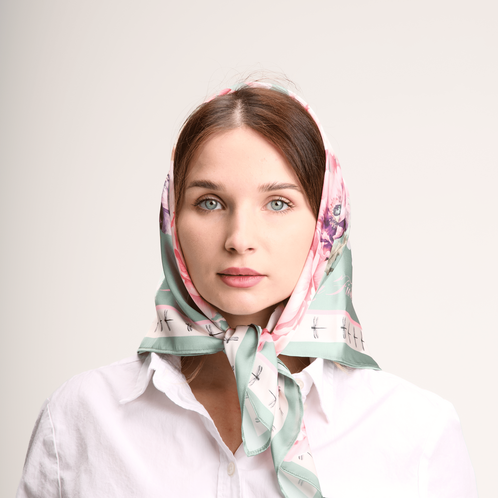 Floral green Scarf
