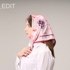 Printed floral pink Scarf