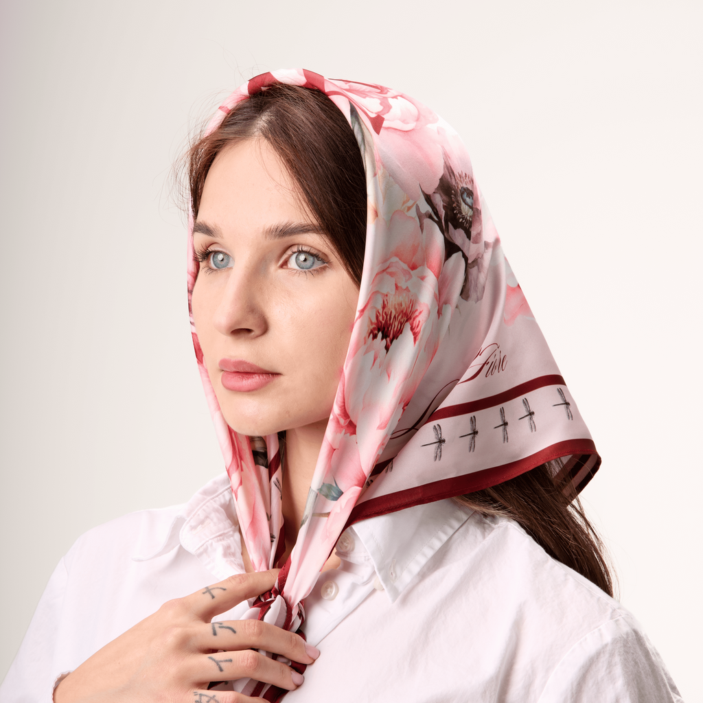 Floral pink Scarf