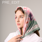 Printed floral green Scarf