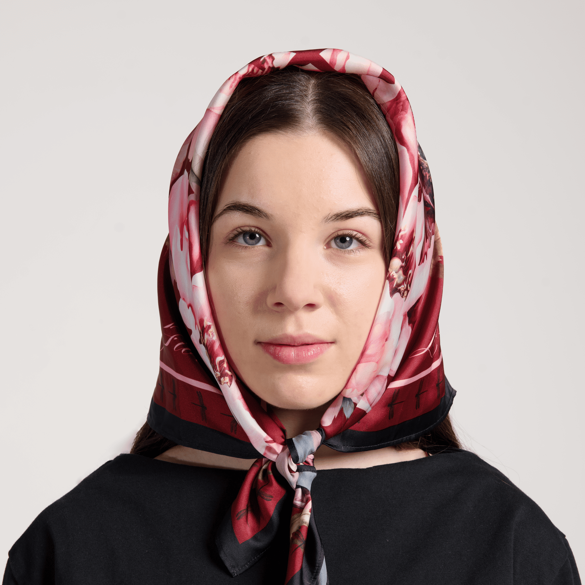 Floral burgundy Scarf