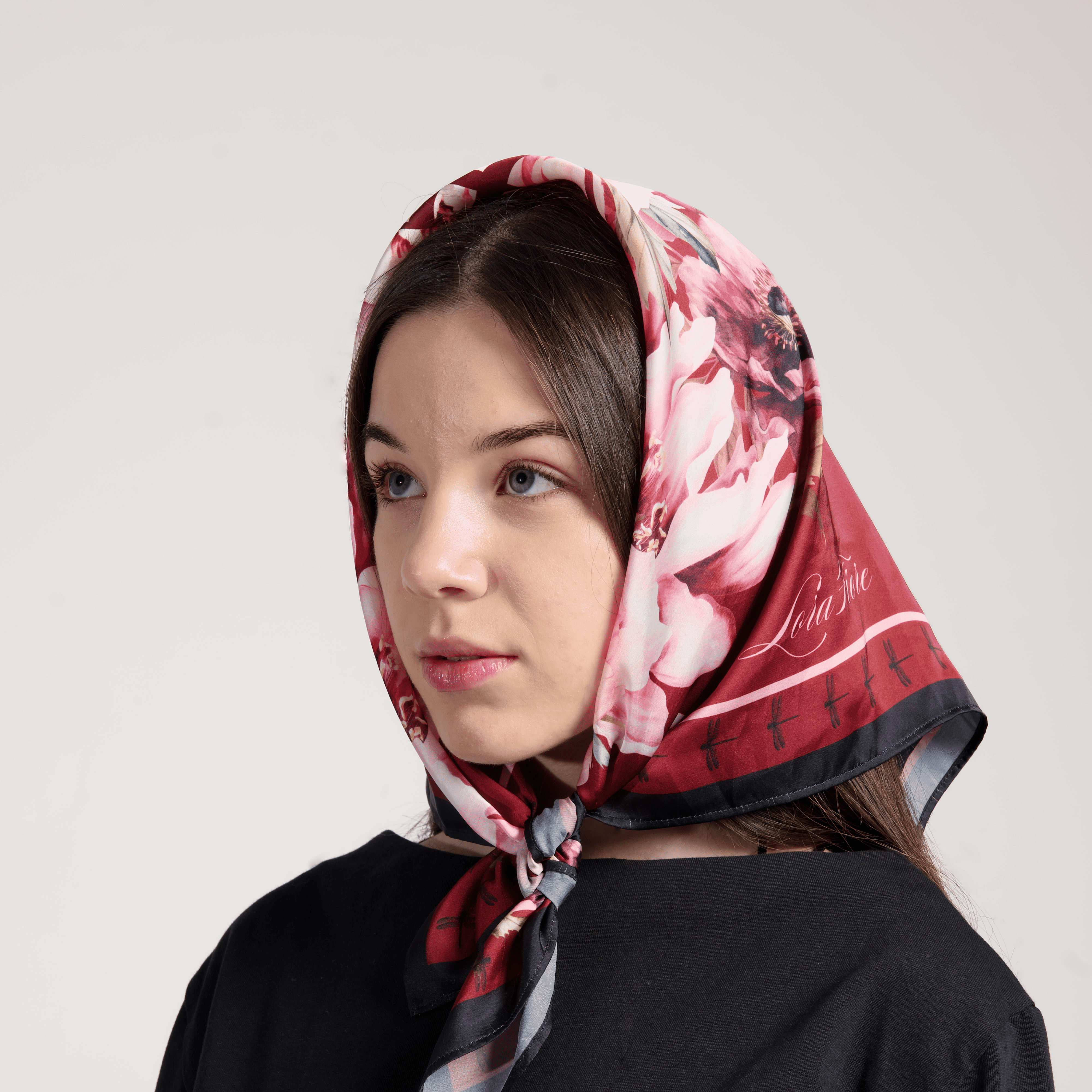 Floral burgundy Scarf