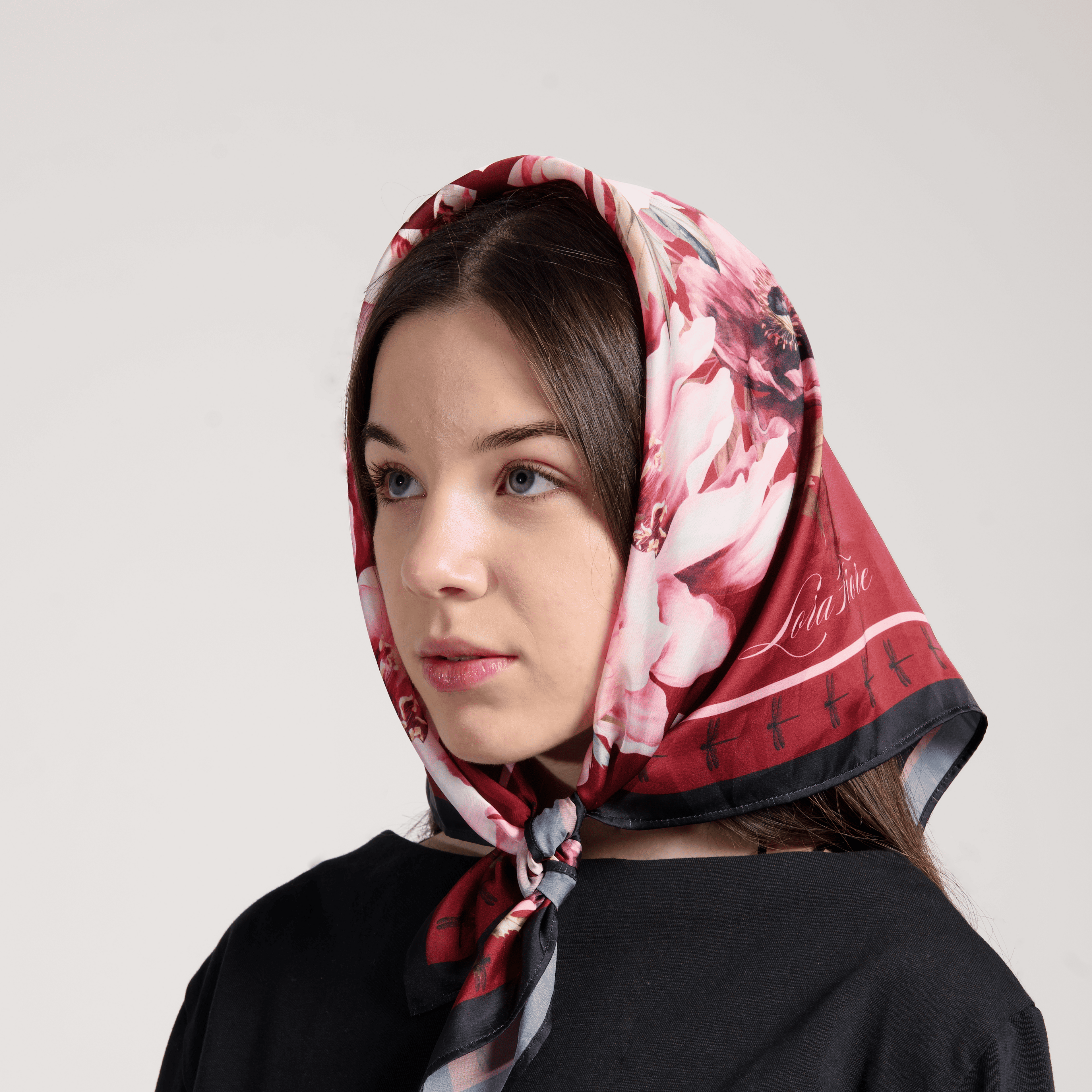 Floral burgundy Scarf