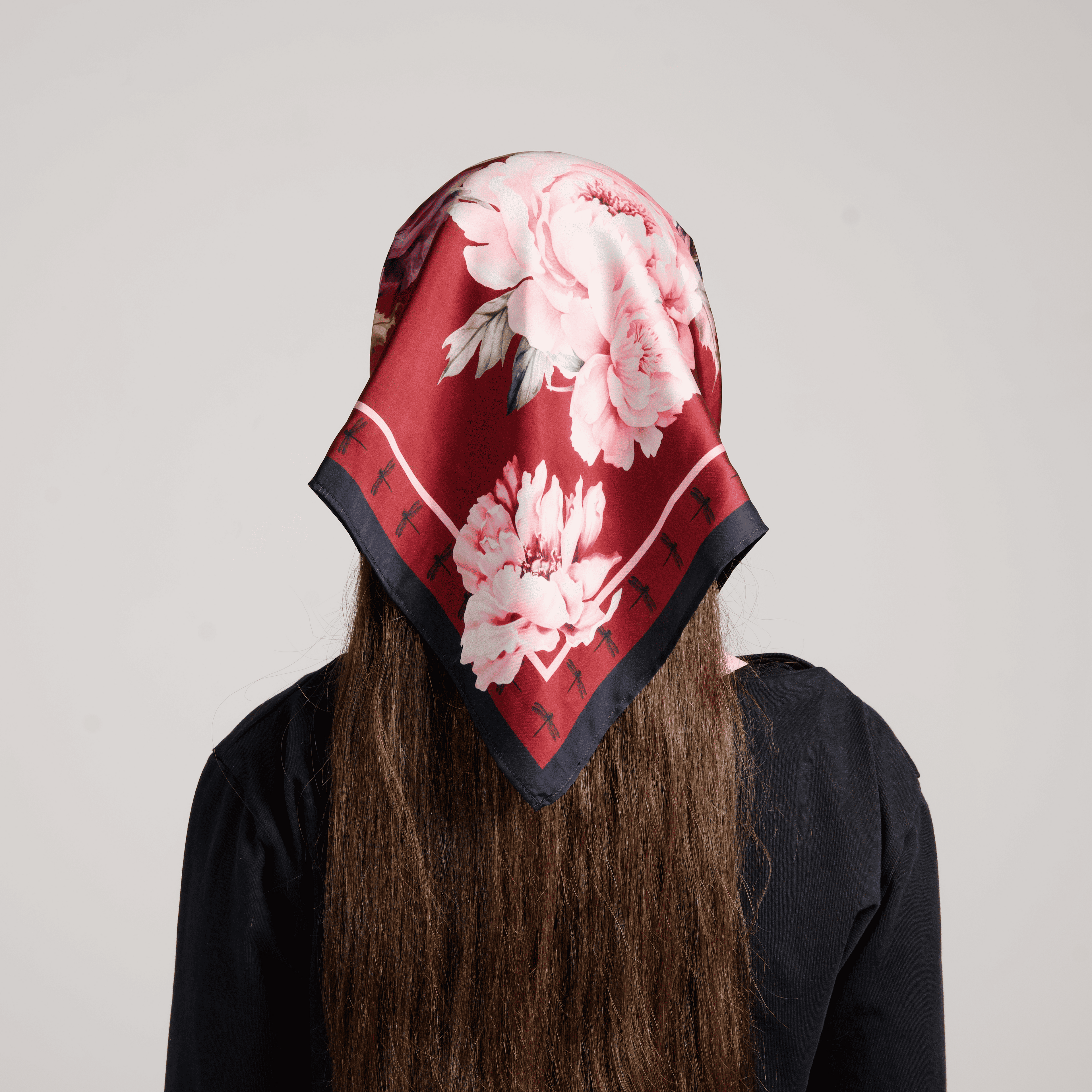 Floral burgundy Scarf